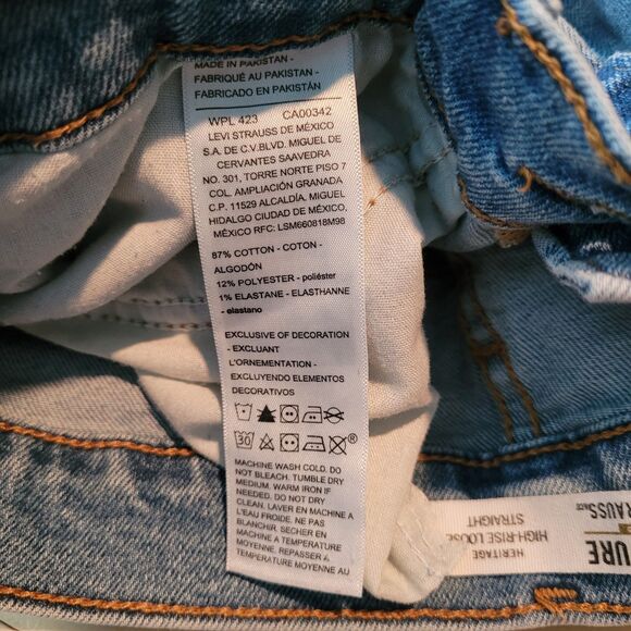 Levi's Heritage High Rise Loose Straight Jeans Women's Size 10 / 30 Blue Baggy - Picture 8 of 11